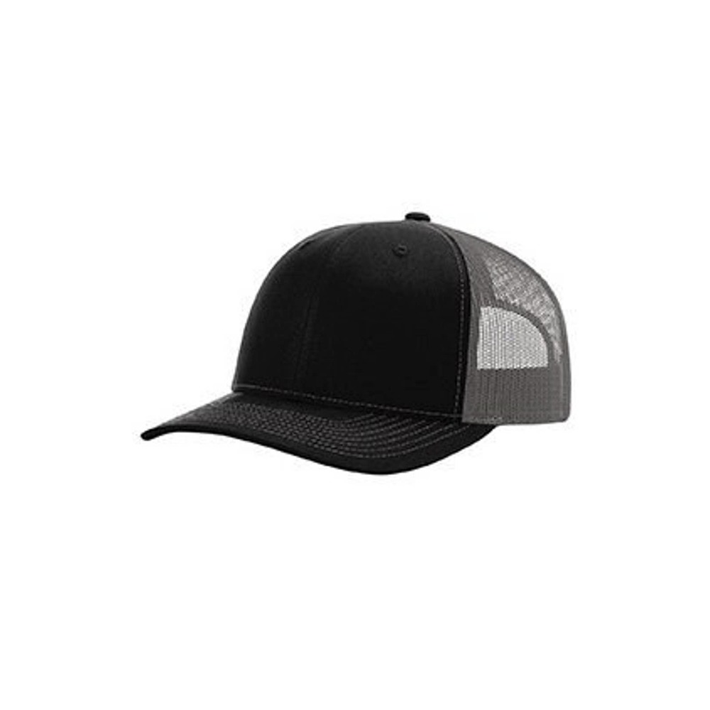 Custom Embroidery Trucker Hat Charcoal and Black Richardson 112